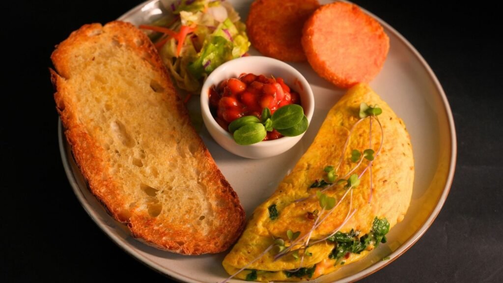 Spinach & Corn Omelette - Wholesome, Nutritious, and Comforting